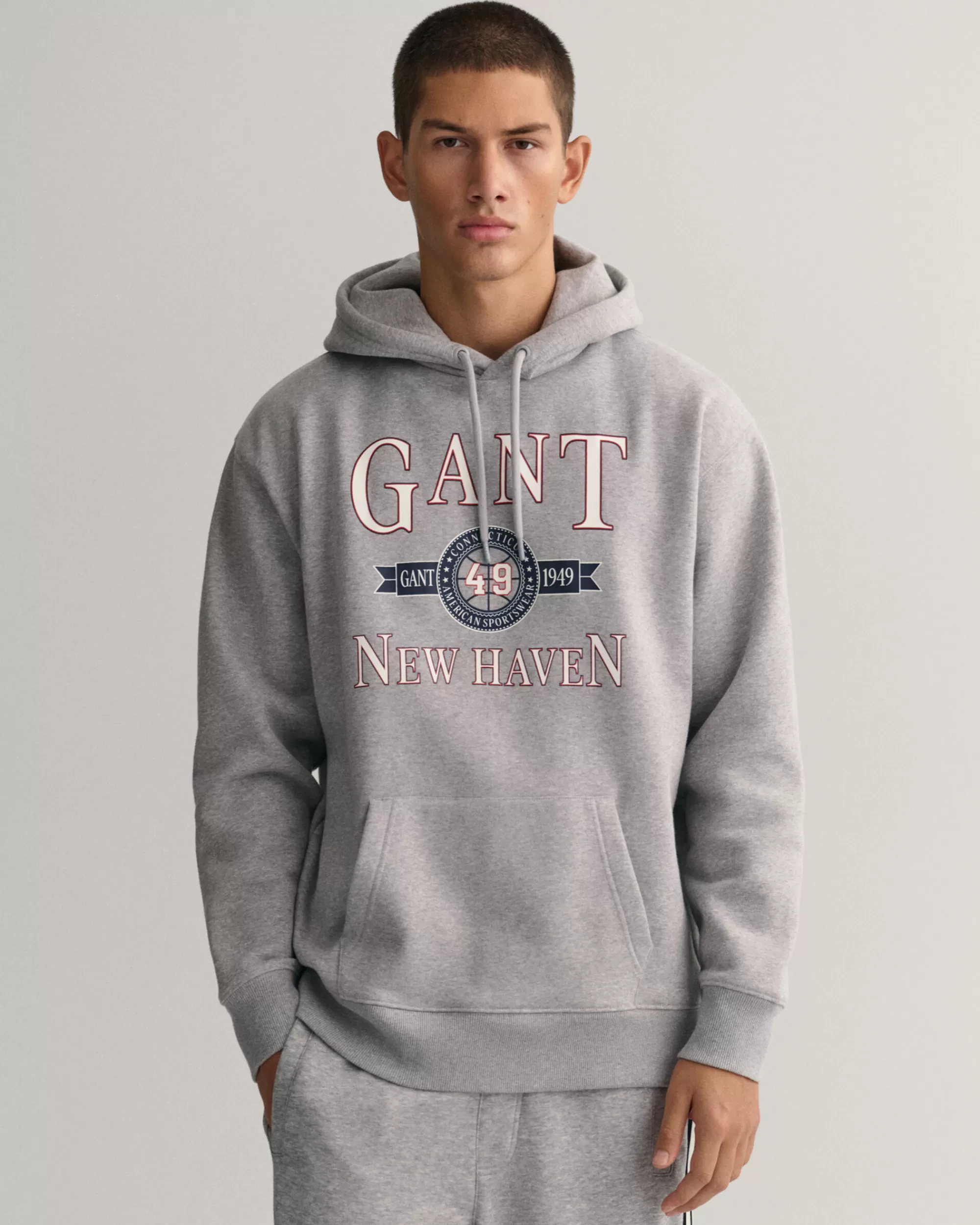 Hupparit & Collegepaidat^GANT Retro Crest -Huppari Grey Melange