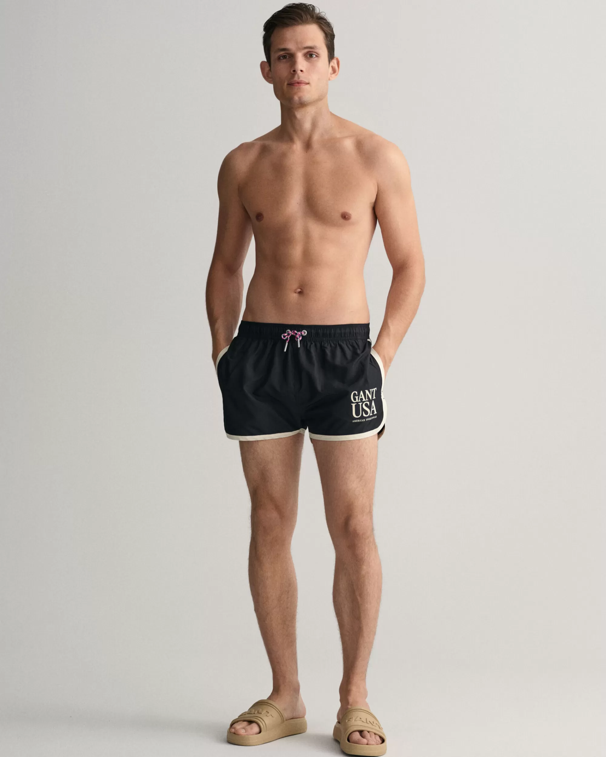 Uimahousut^GANT Short Cut Usa -Uimashortsit Black