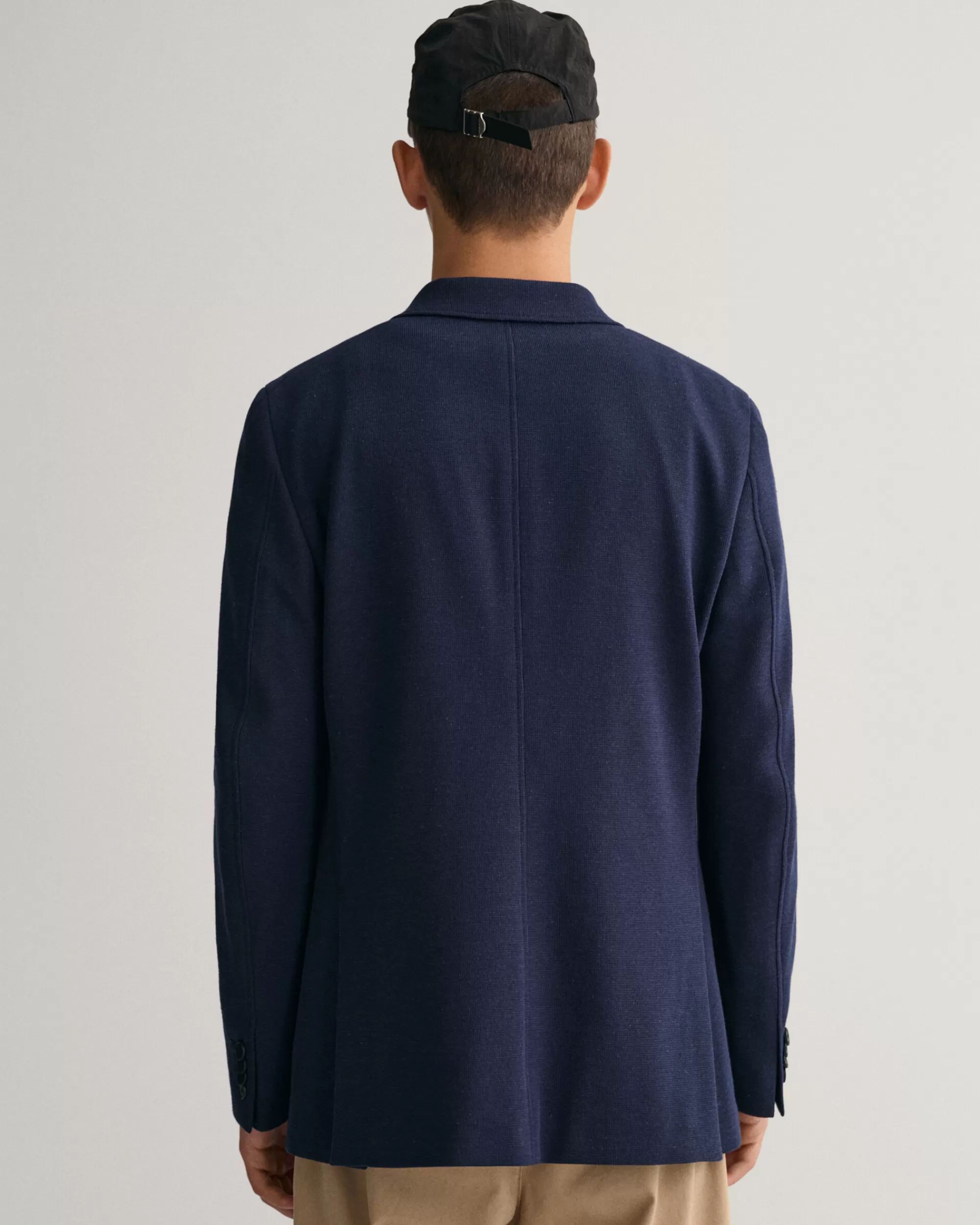 Bleiserit^GANT Slim Fit ‑Mitoitettu Jerseybleiseri Evening Blue