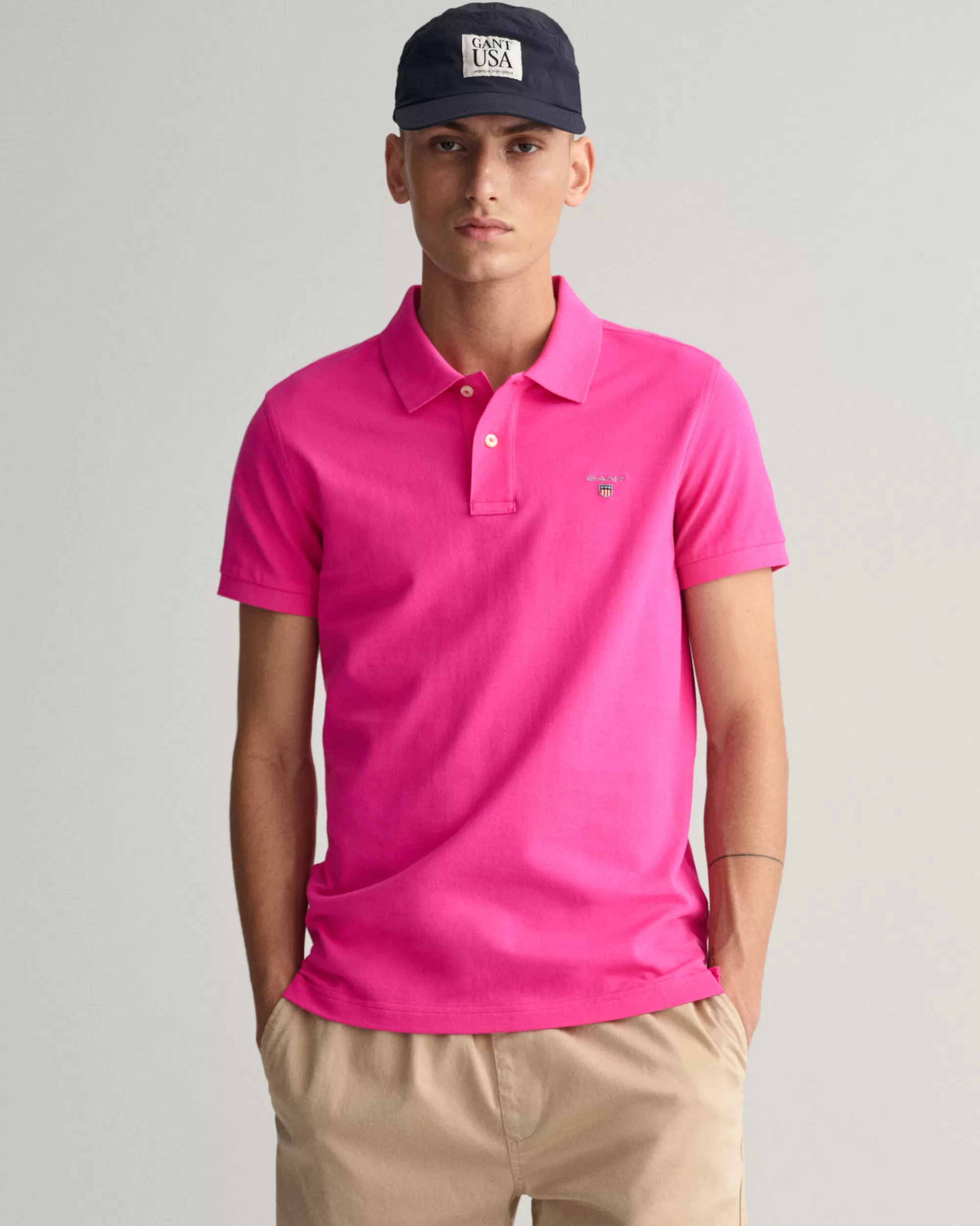 Pikeepaidat^GANT Slim Fit ‑Mitoitettu Original-Pikeepaita Hyper Pink