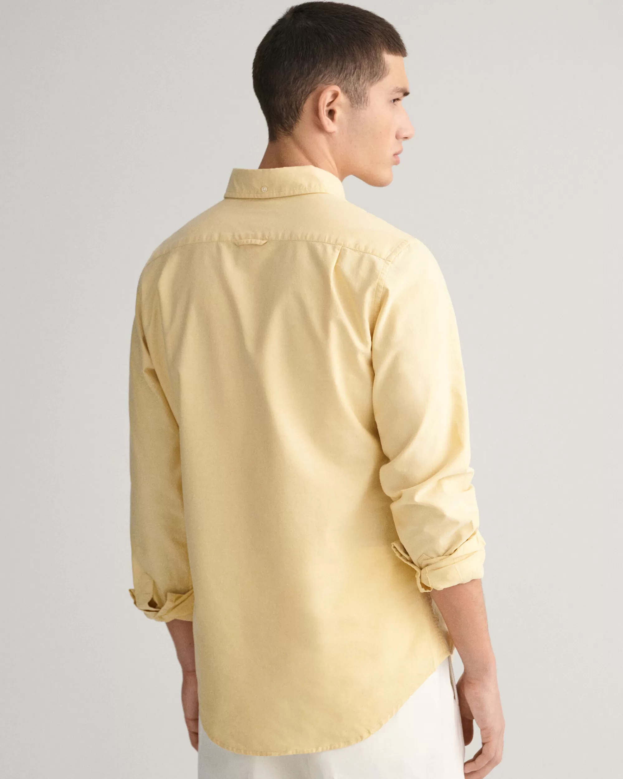 Paidat^GANT Slim Fit ‑Mitoitettu Oxford-Paita Parchment Yellow