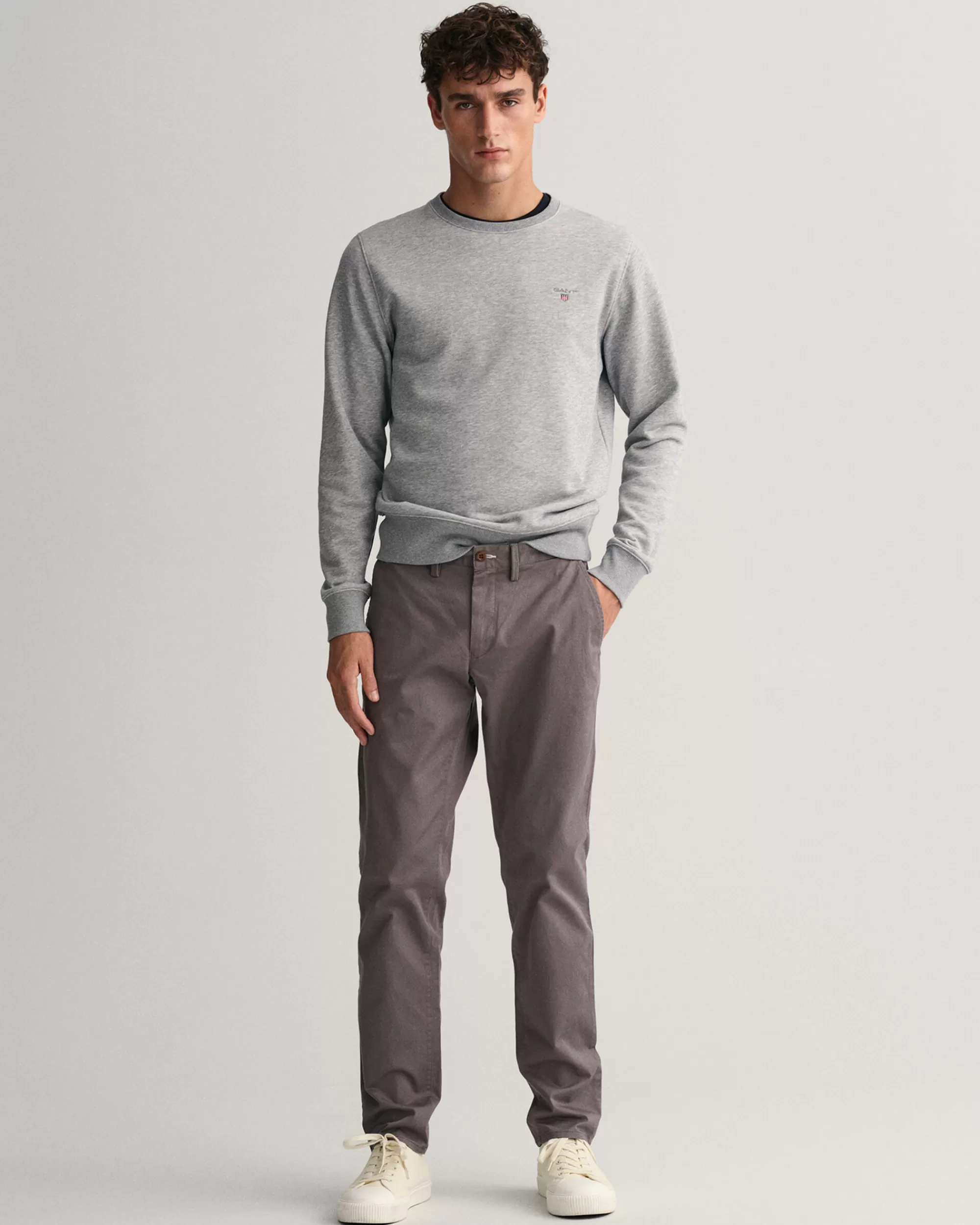 Housut^GANT Slim Fit ‑Mitoitetut Hallden-Tvillichinot Graphite