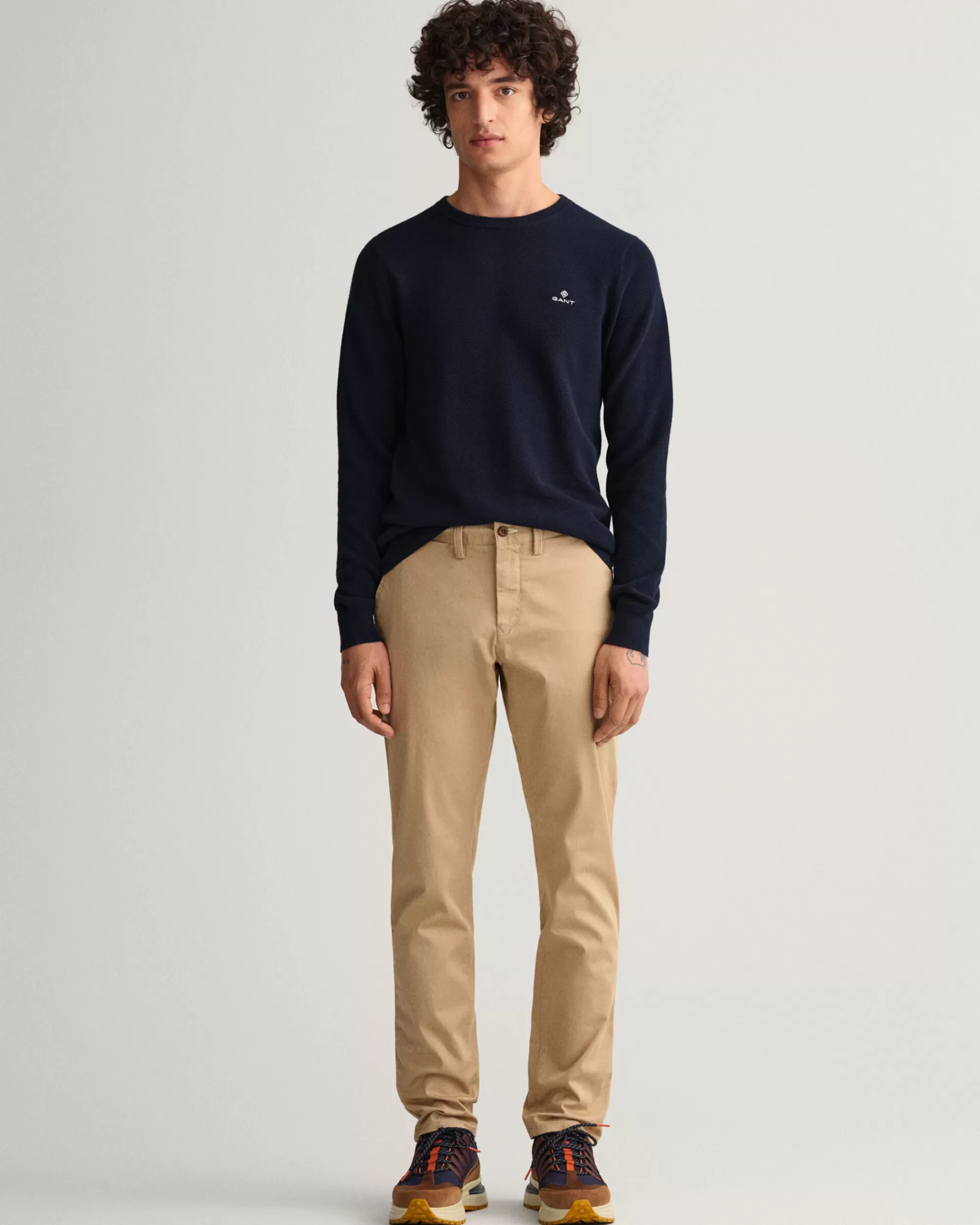 Housut^GANT Slim Fit ‑Mitoitetut Hallden-Tvillichinot Dark Khaki