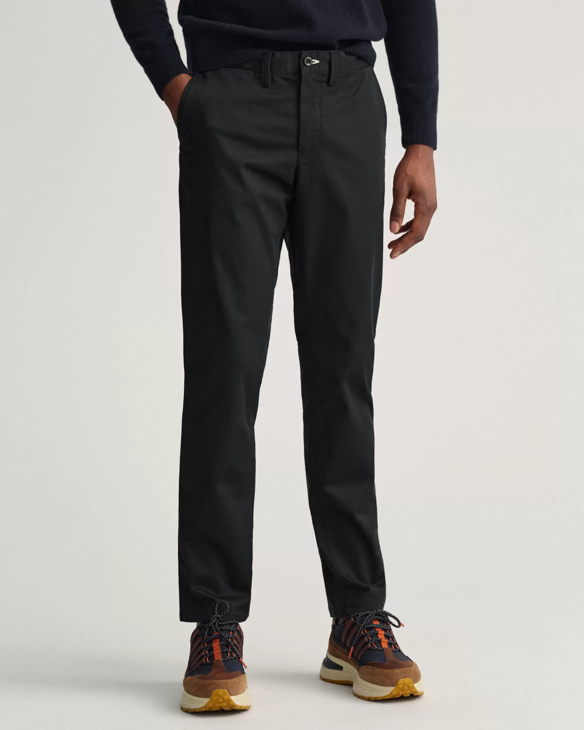 Housut^GANT Slim Fit ‑Mitoitetut Hallden-Tvillichinot Black