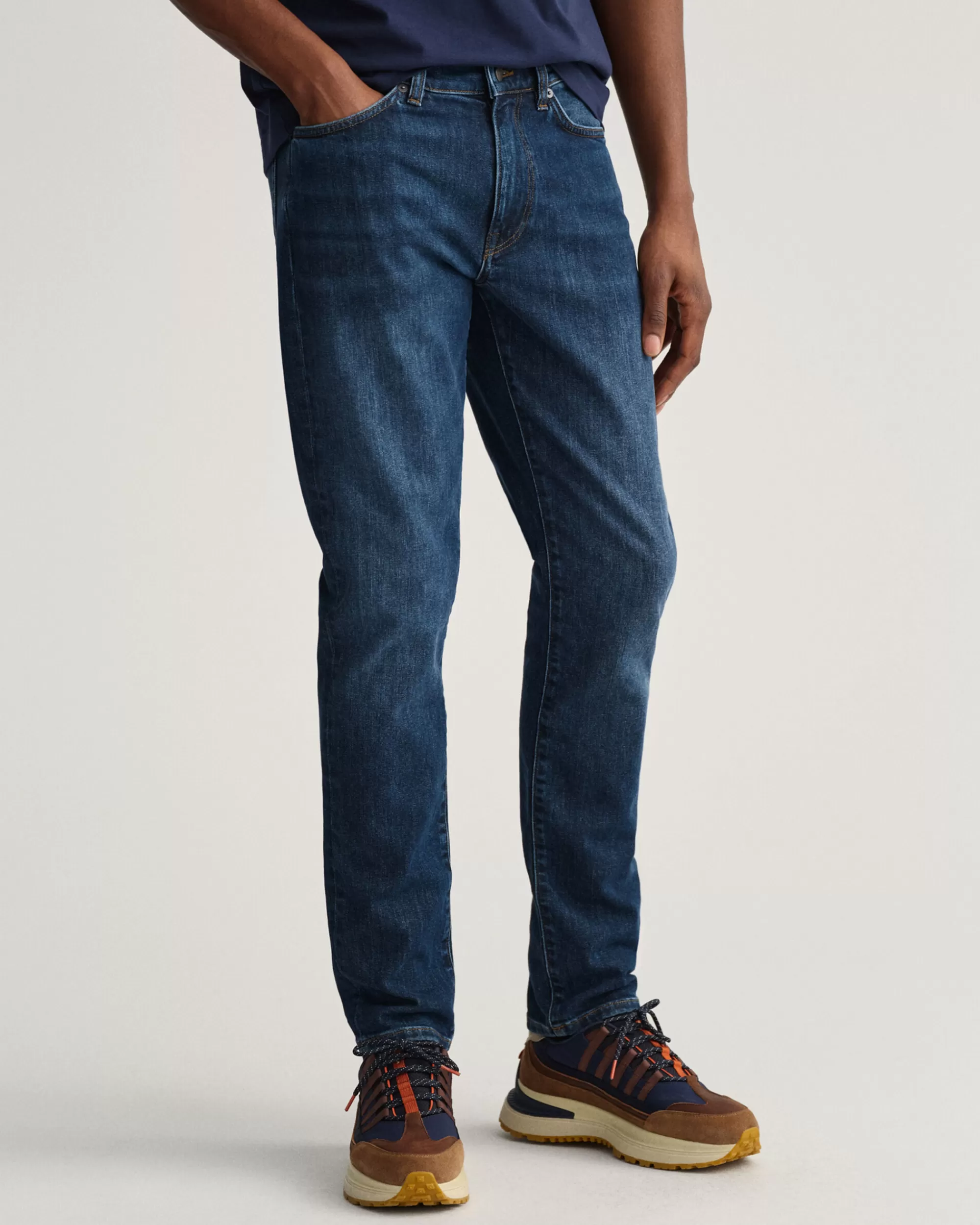 Farkut^GANT Slim Fit ‑Mitoitetut Hayes-Farkut Dark Blue Worn In