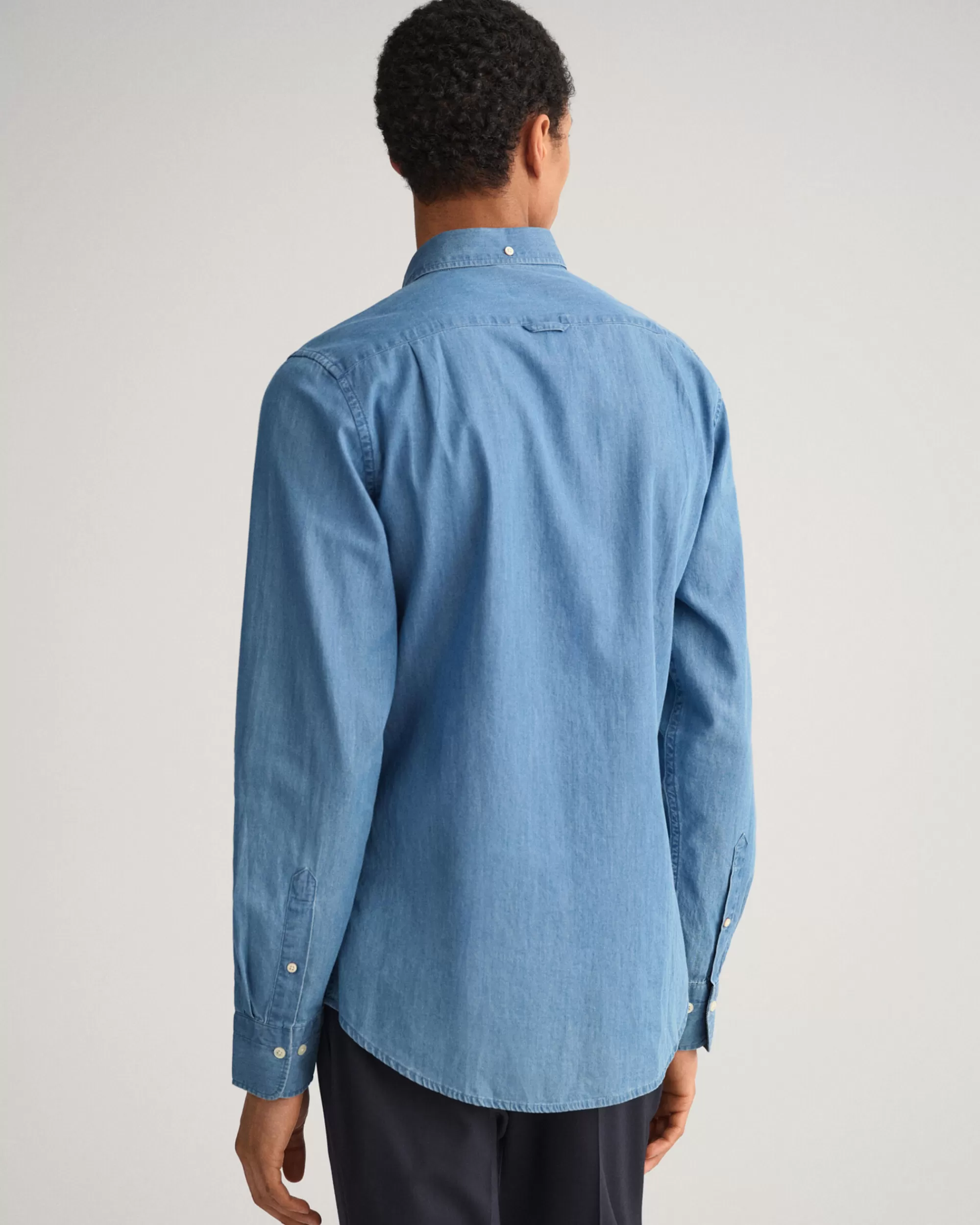 Paidat^GANT Slim Fit ‑Mitoitettu Indigonsininen Paita Semi Light Blue