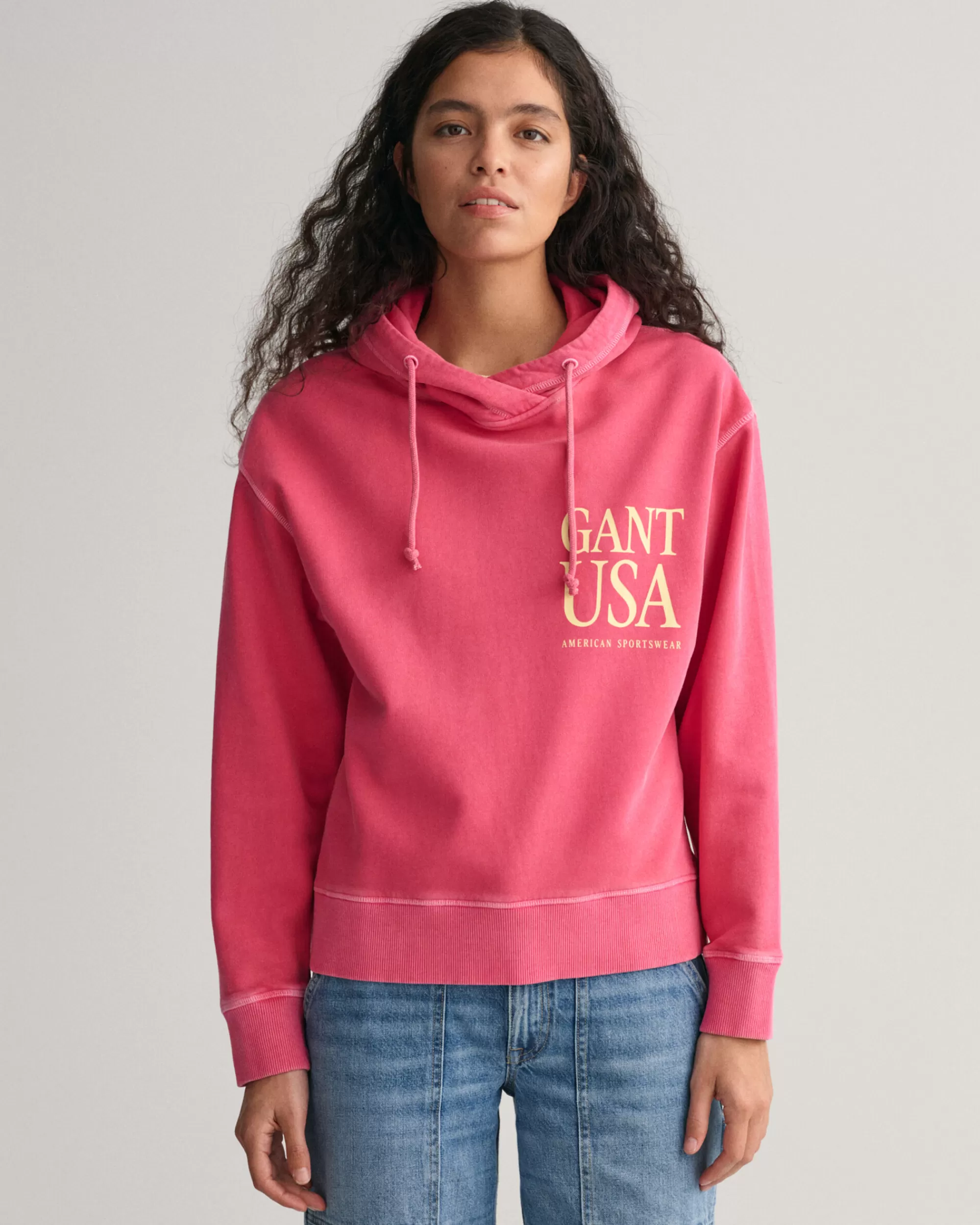 Hupparit & Collegepaidat^GANT Sunfaded Usa -Huppari Magenta Pink