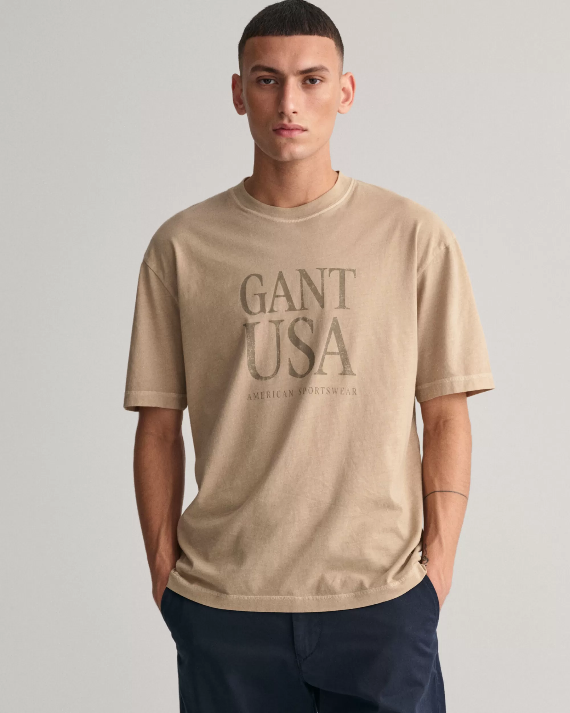 T-Paidat^GANT Sunfaded Usa -T-Paita Concrete Beige