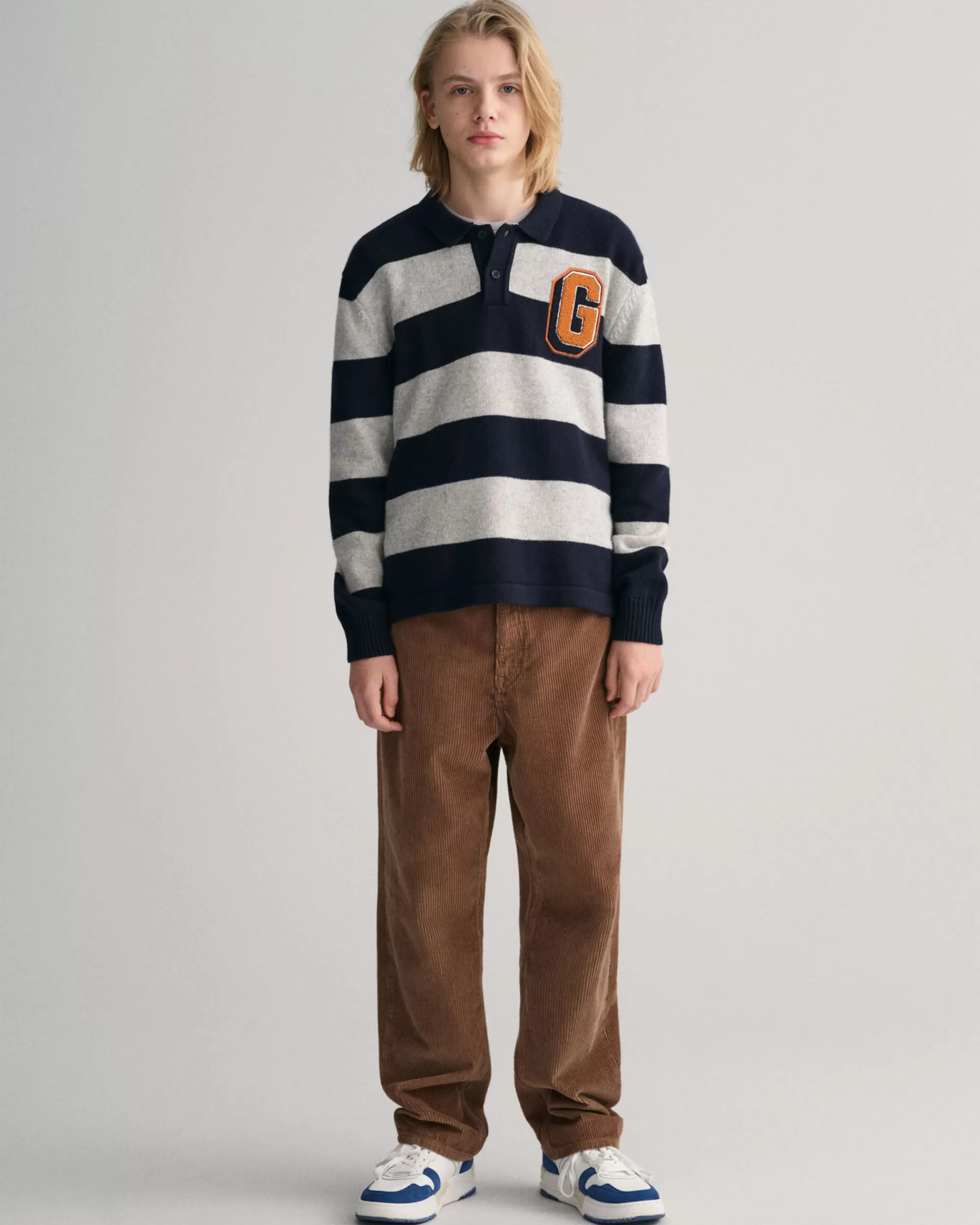 Housut^GANT Teen Boys ‑Malliston Loose Fit -Mitoitetut Vakosamettihousut Cocoa Brown