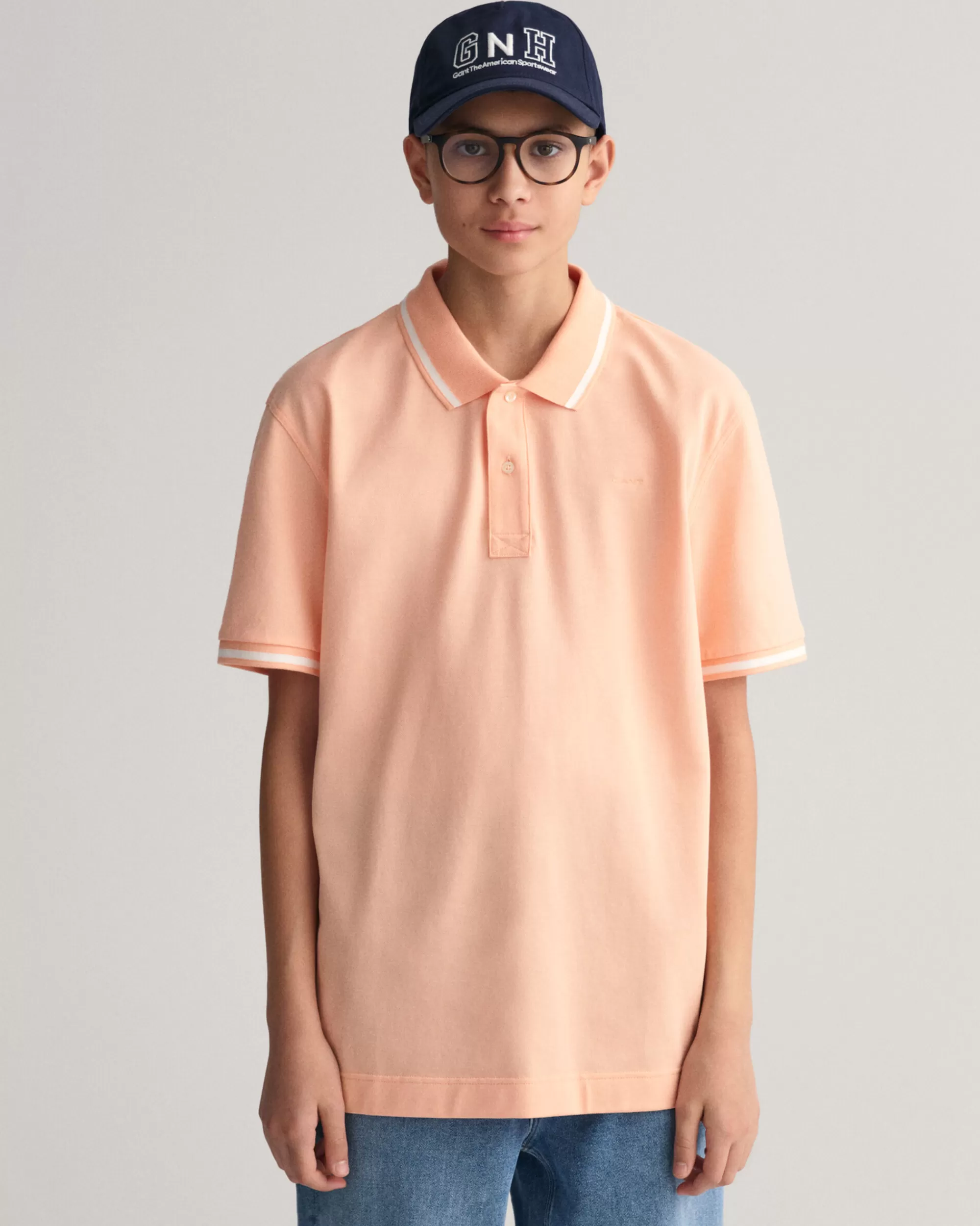 T-Paidat & Pikeet^GANT Teen Boys ‑Malliston Pikeepaita Apricot Cream