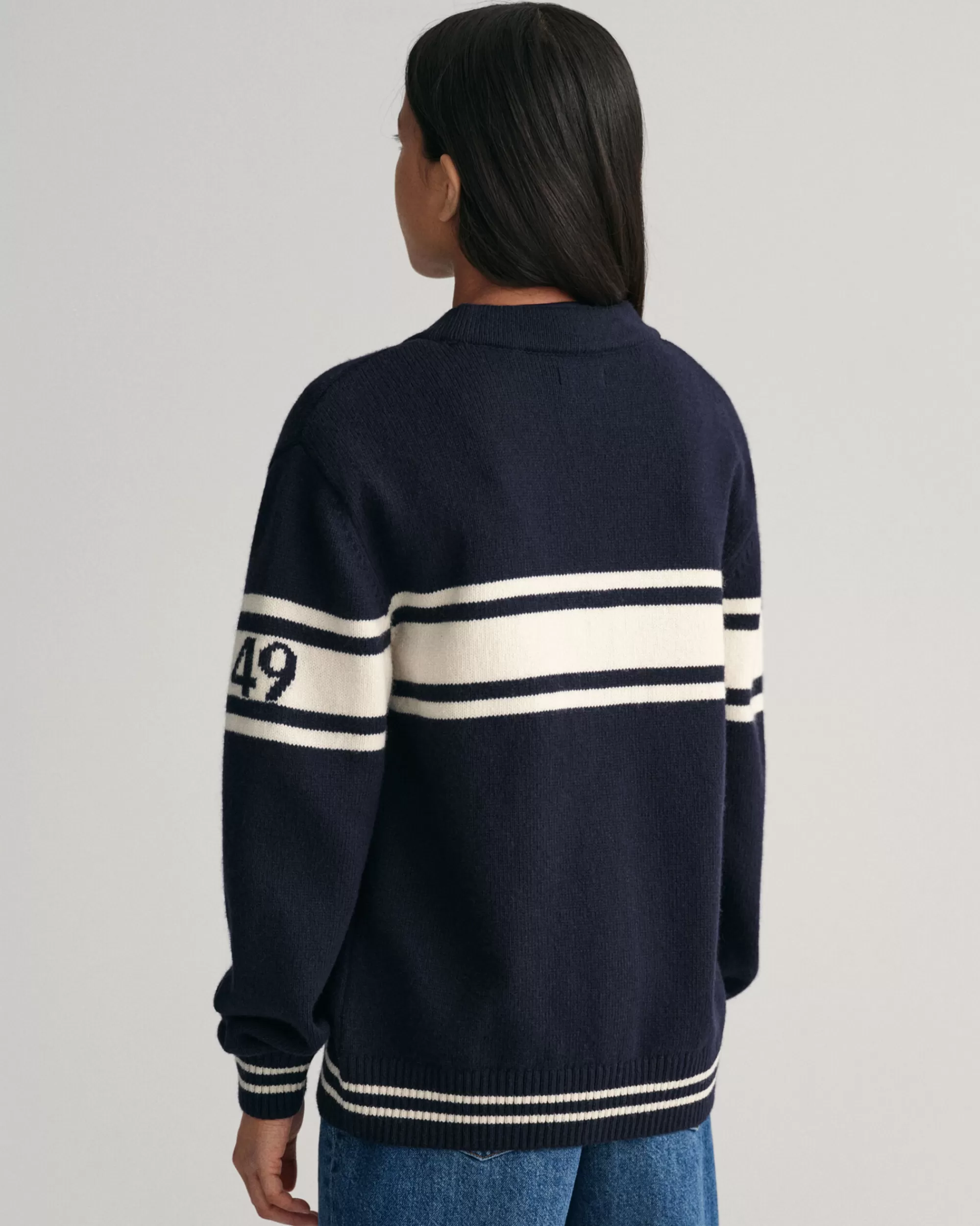 Neuleet^GANT Teen Girls -Malliston Varsity ‑Neuletakki Evening Blue