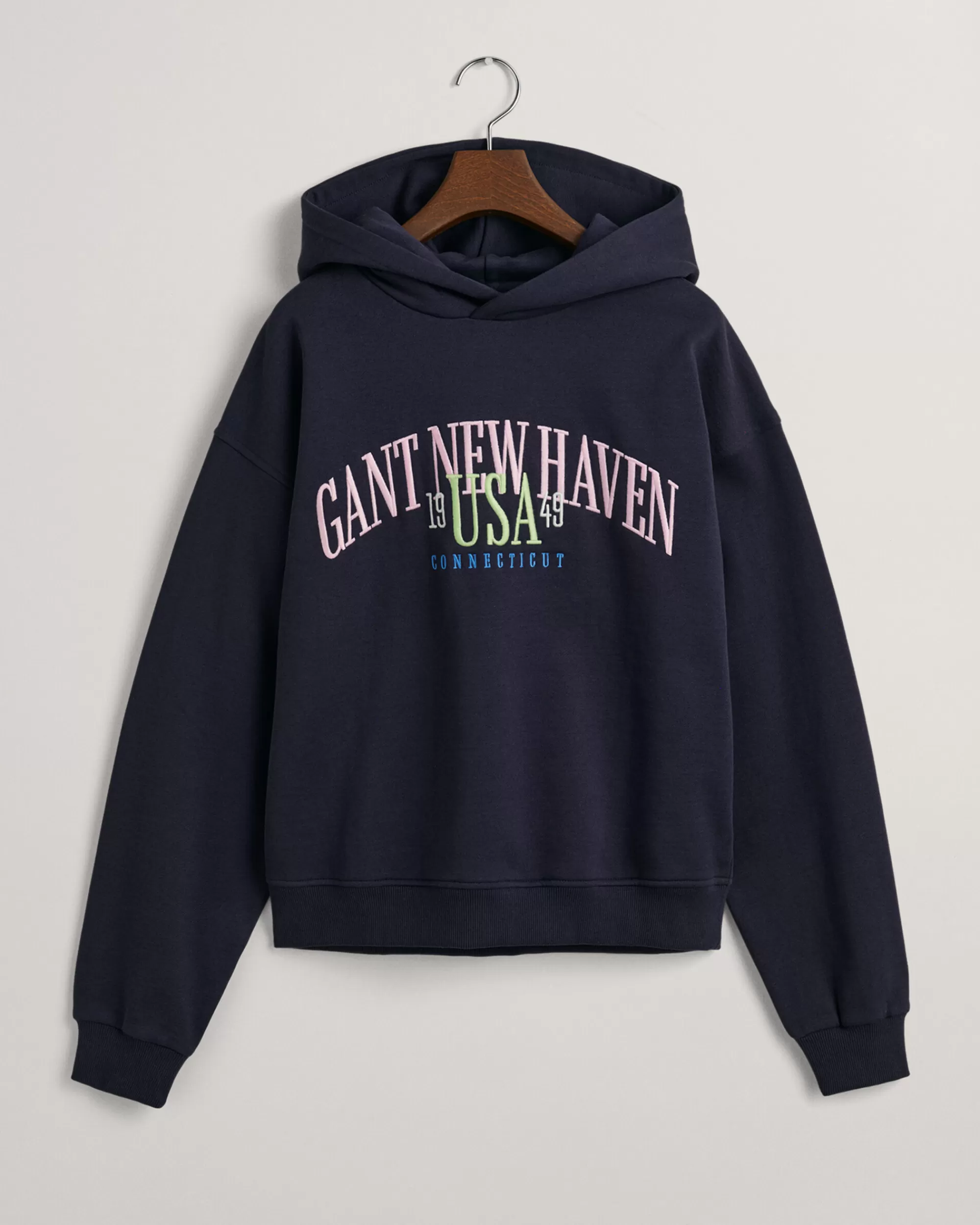 Collegepaidat & Hupparit^GANT Teen Girls -Malliston Oversized Fit -Mitoitettu Usa -Huppari Evening Blue