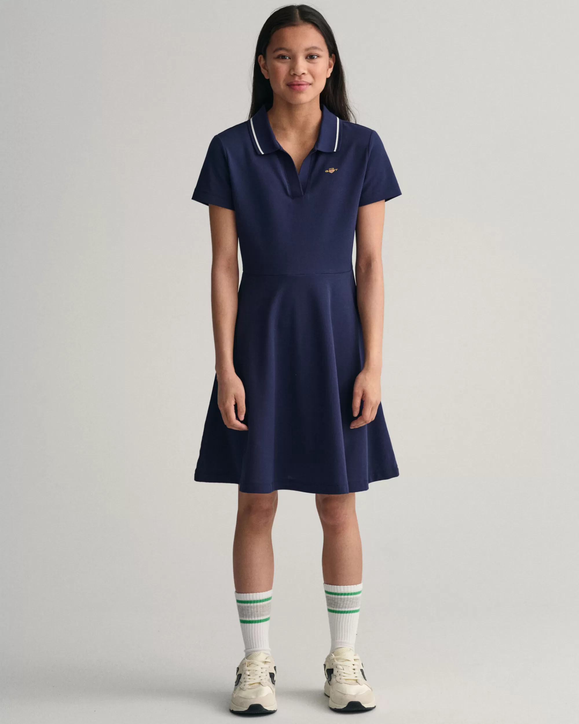 Mekot & Hameet^GANT Teen Girls ‑Malliston Rugger-Pikeemekko Evening Blue