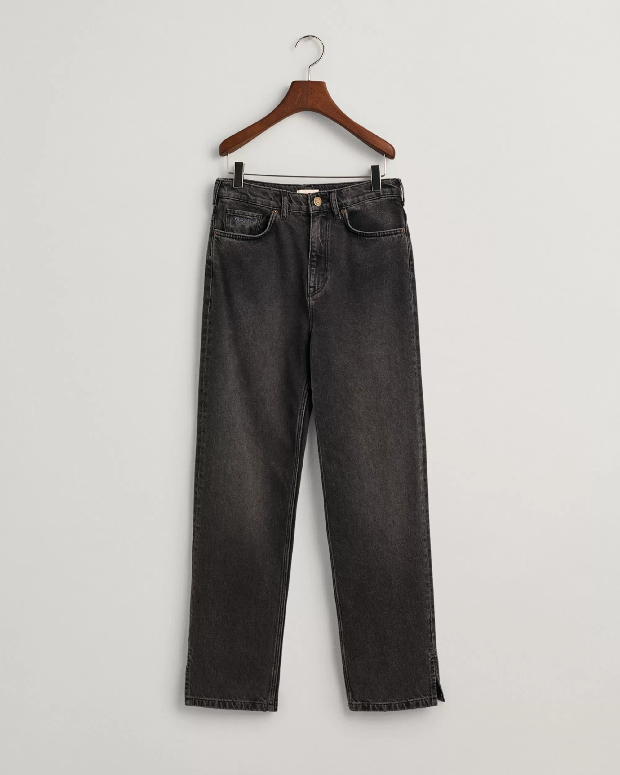 Housut^GANT Teen Girls ‑Malliston Suoralahkeiset Farkut Joissa Halkiot Lahkeissa Black Worn In