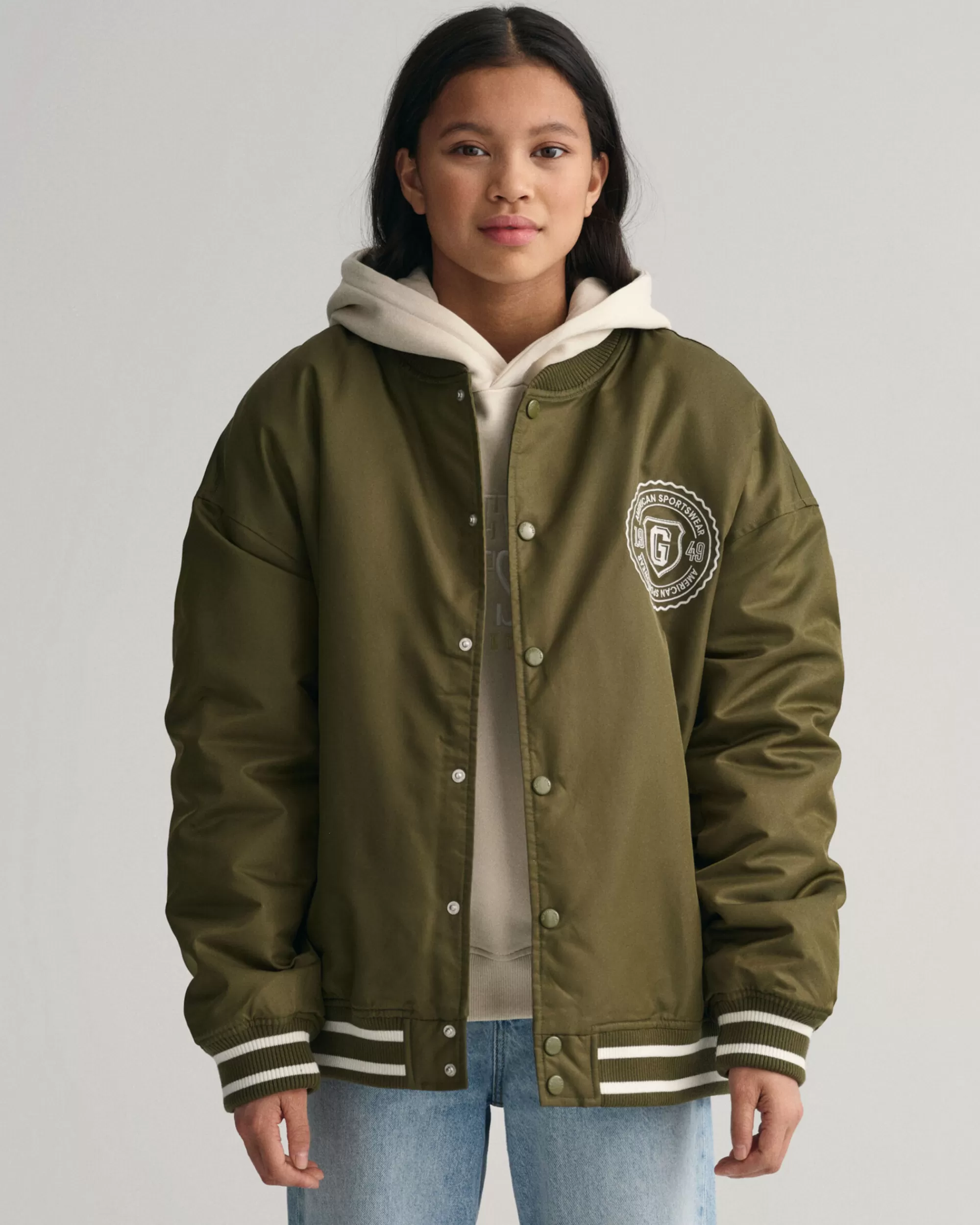 Ulkovaatteet^GANT Teens-Malliston New Haven Varsity Jacket Racing Green