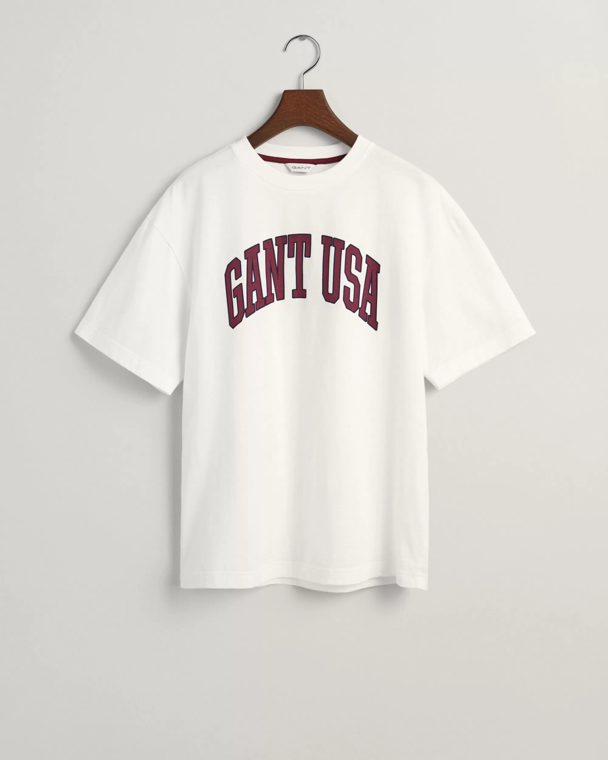 T-Paidat & Pikeet^GANT Teens-Malliston Oversized Fit -Mitoitettu Usa -T-Paita White