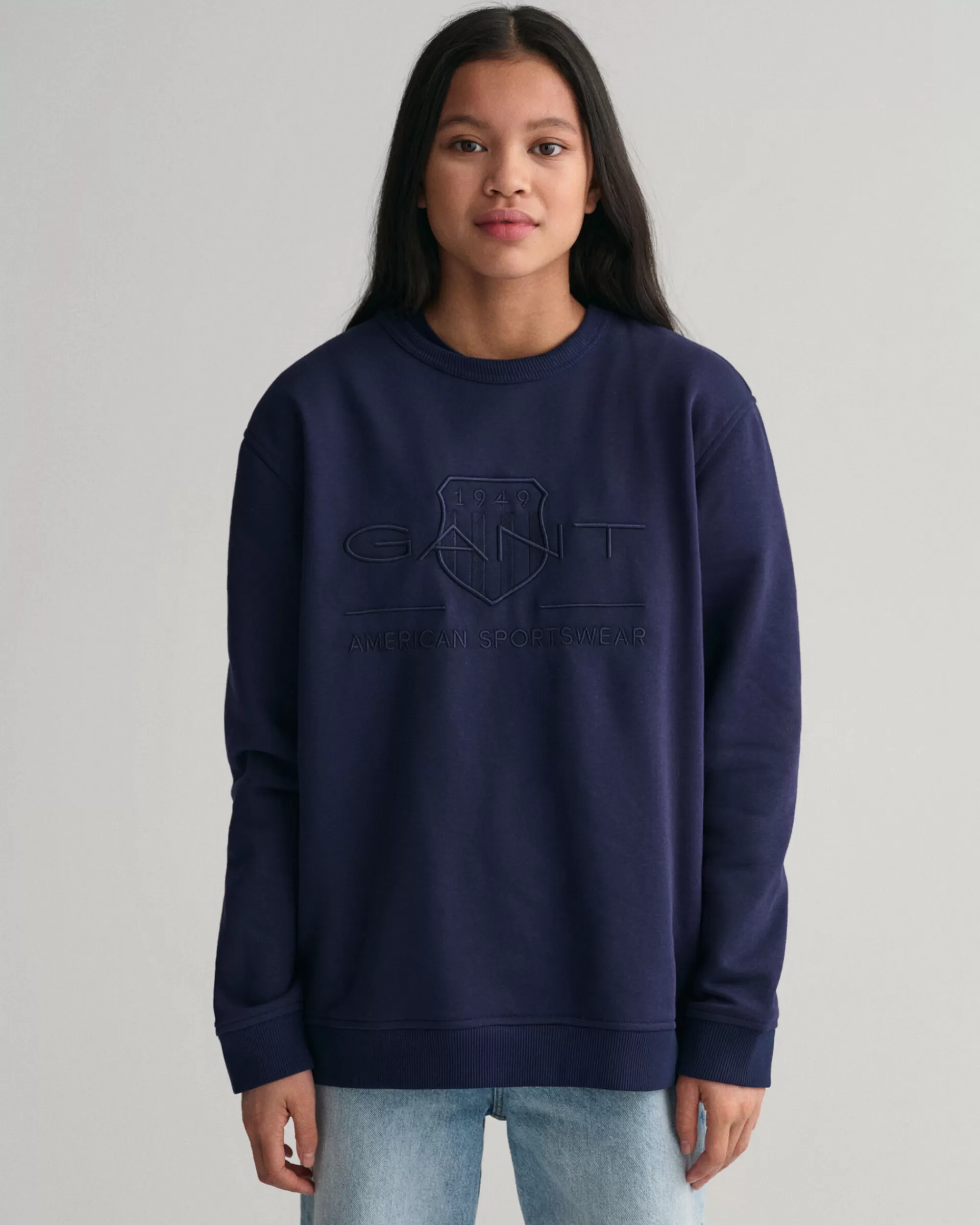 Collegepaidat & Hupparit^GANT Teens-Malliston Tonal Archive Shield ‑Collegepaita Classic Blue