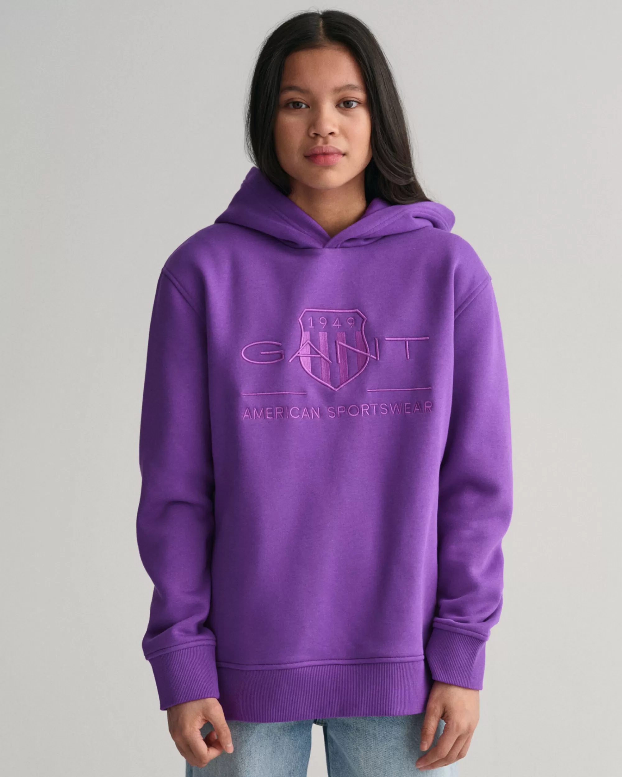 Collegepaidat & Hupparit^GANT Teens-Malliston Tonal Archive Shield ‑Huppari Dark Violet