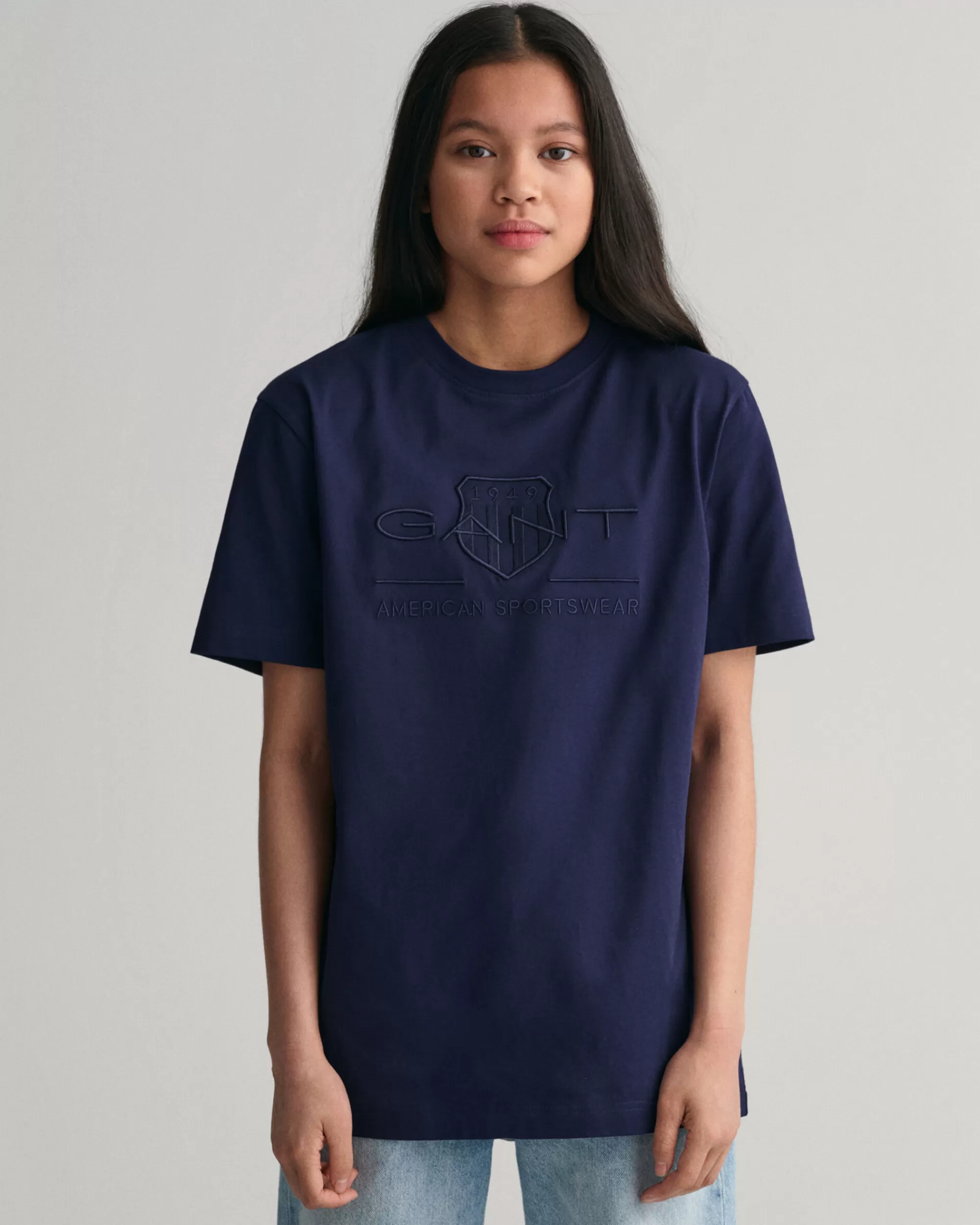 T-Paidat & Pikeet^GANT Teens-Malliston Tonal Archive Shield ‑T‑Paita Classic Blue