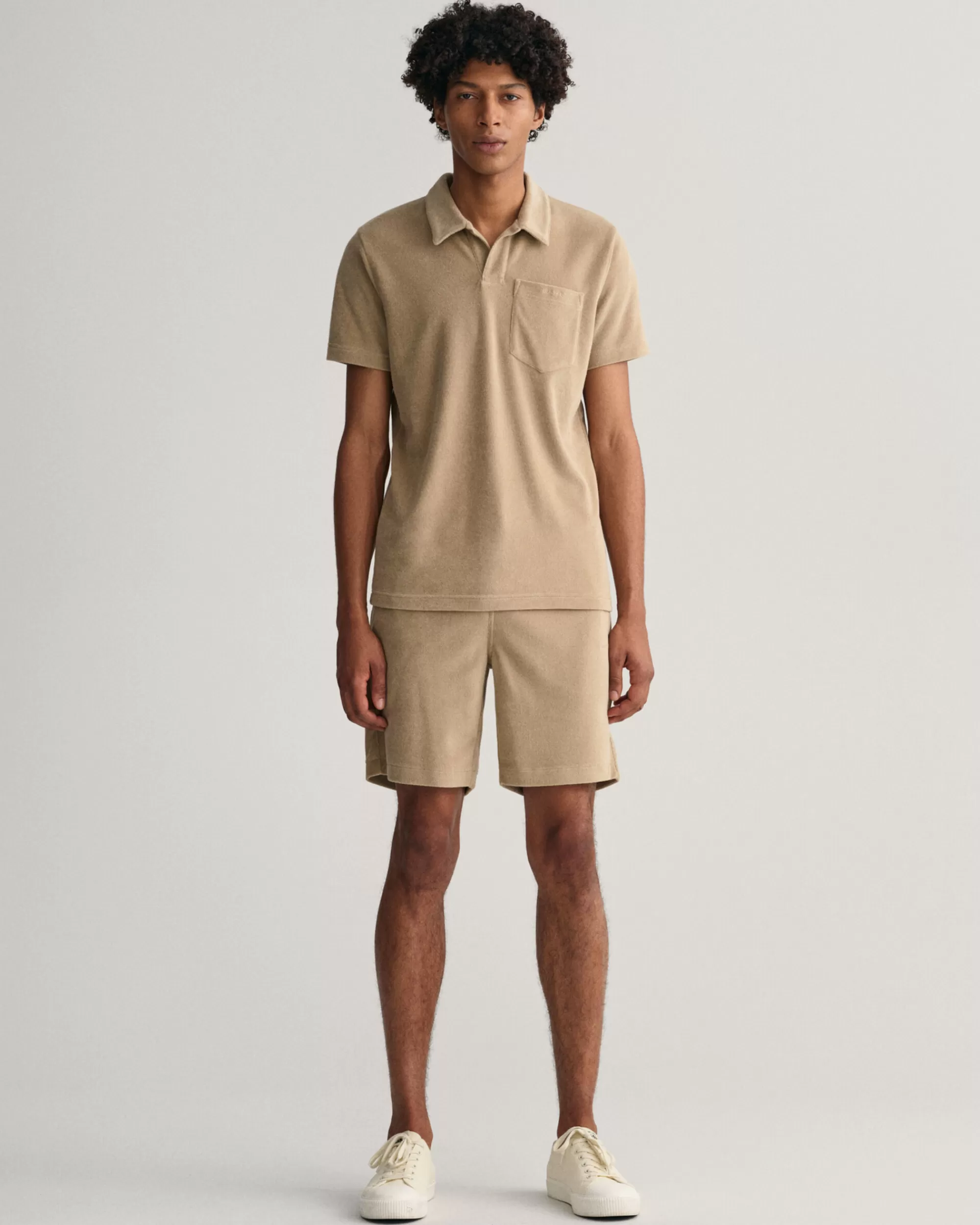 Shortsit^GANT Terry Cloth -Shortsit Concrete Beige