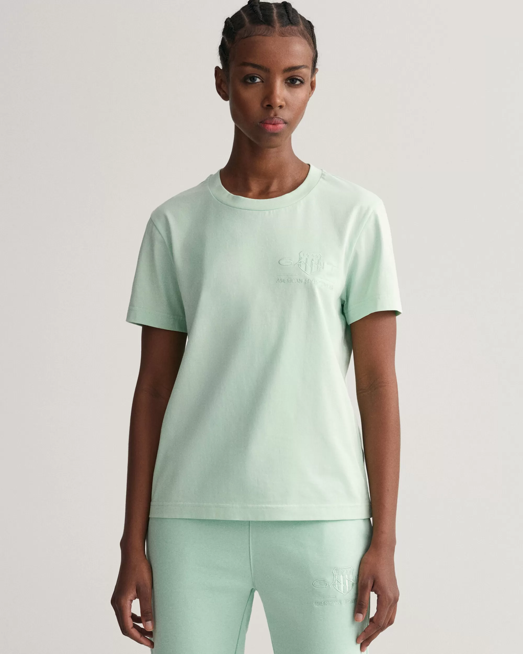 T-Paidat & Topit^GANT Tonal Archive Shield ‑T‑Paita Minty Green