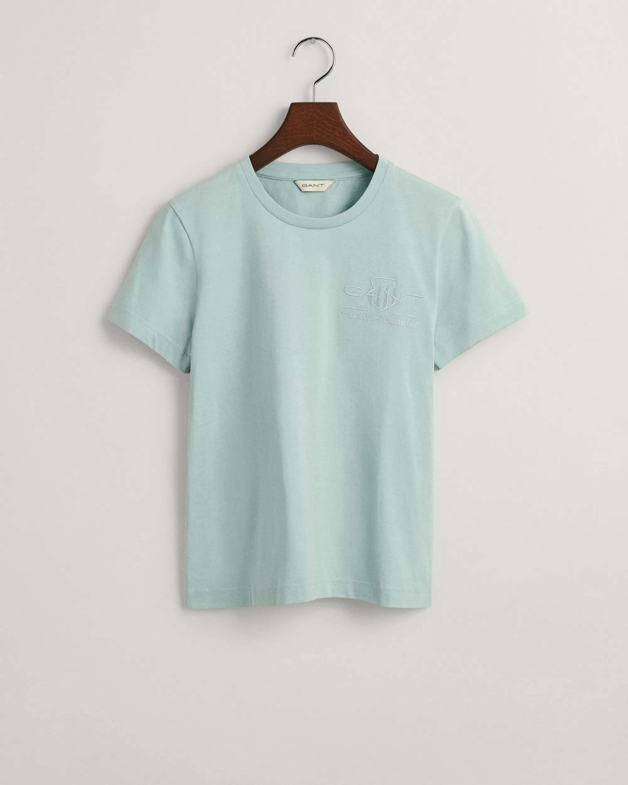 T-Paidat & Topit^GANT Tonal Archive Shield ‑T‑Paita Dusty Turquoise