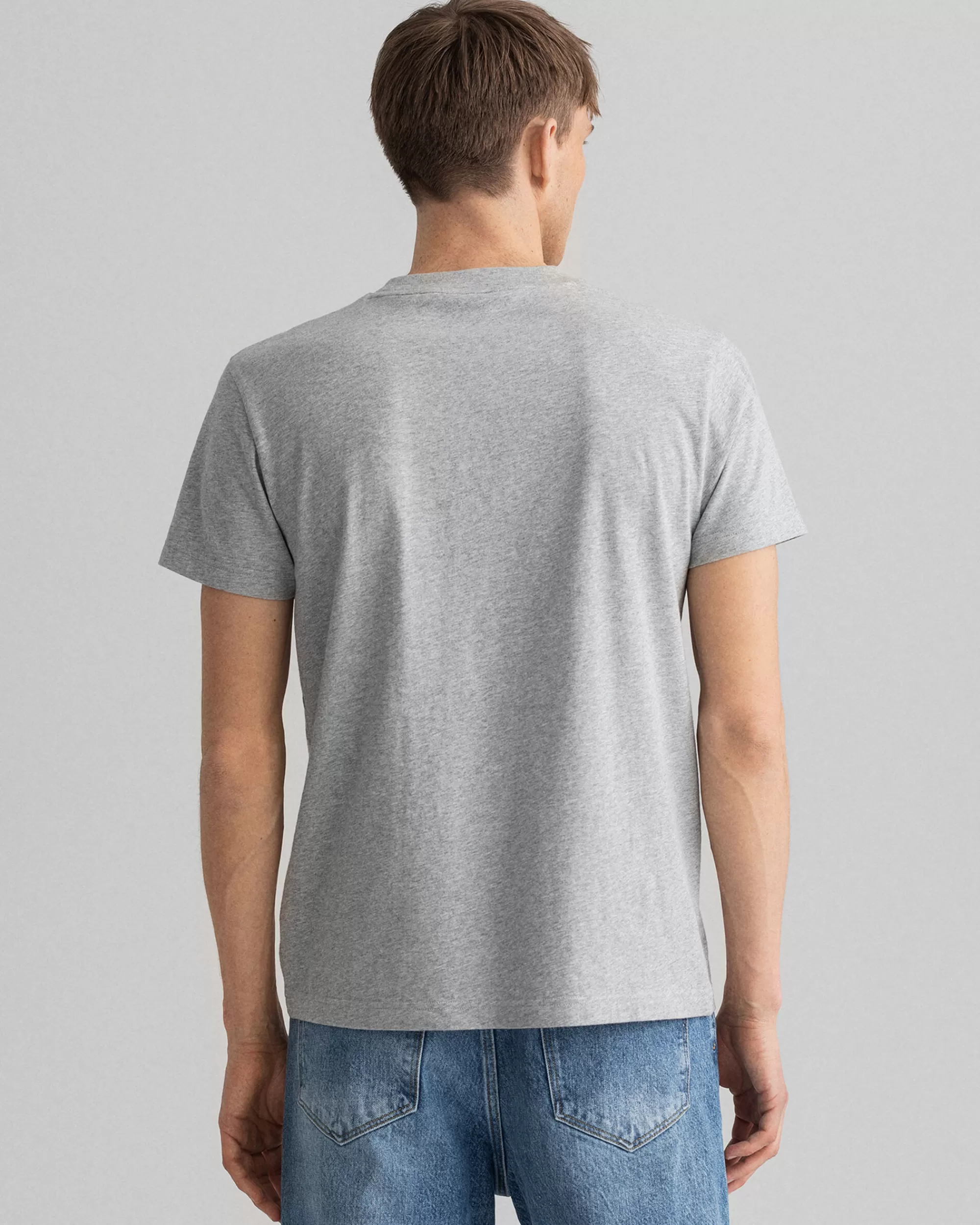 T-Paidat^GANT Tonal Archive Shield ‑T‑Paita Grey Melange