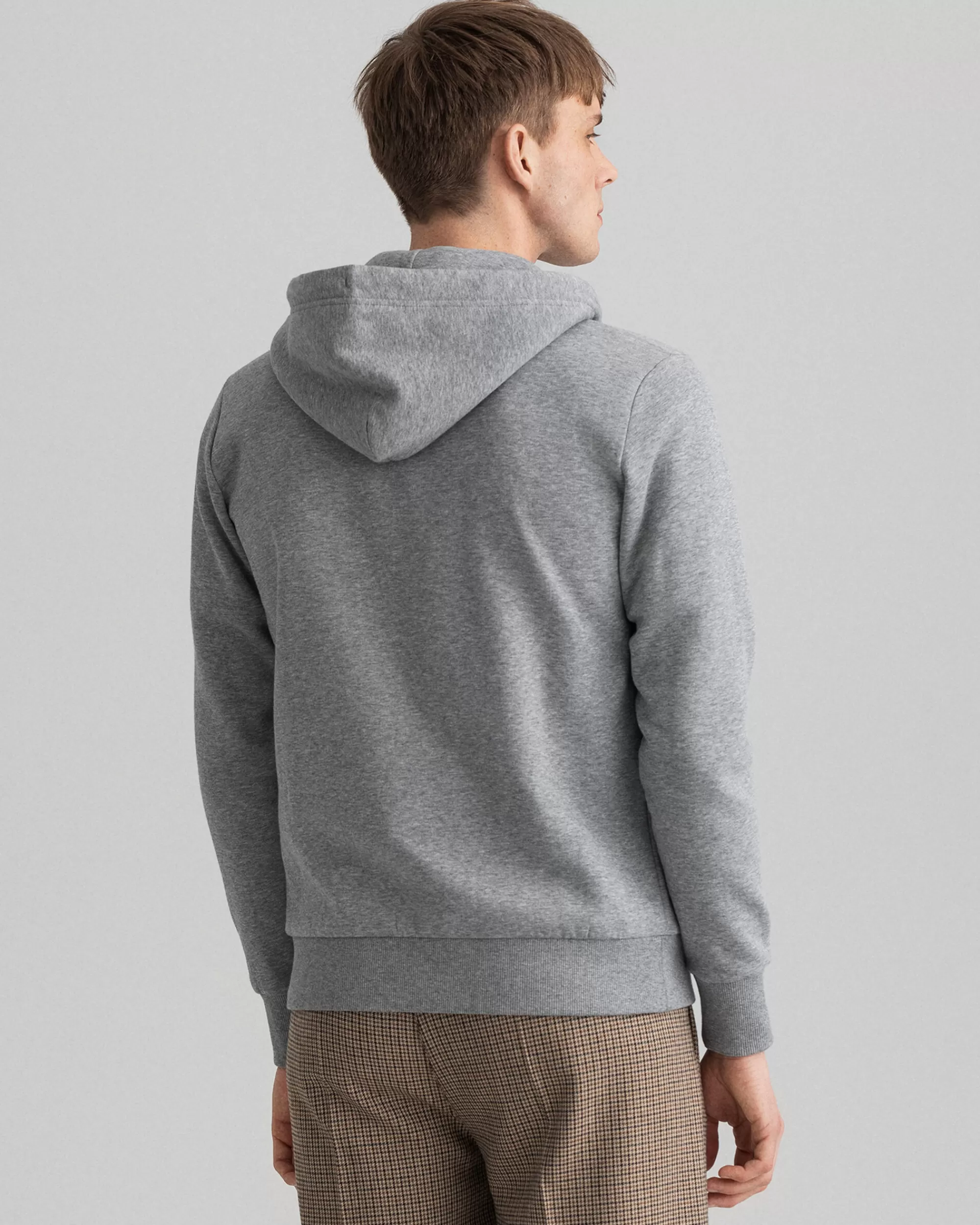 Hupparit & Collegepaidat^GANT Tonal Archive Shield ‑Vetoketjuhuppari Grey Melange