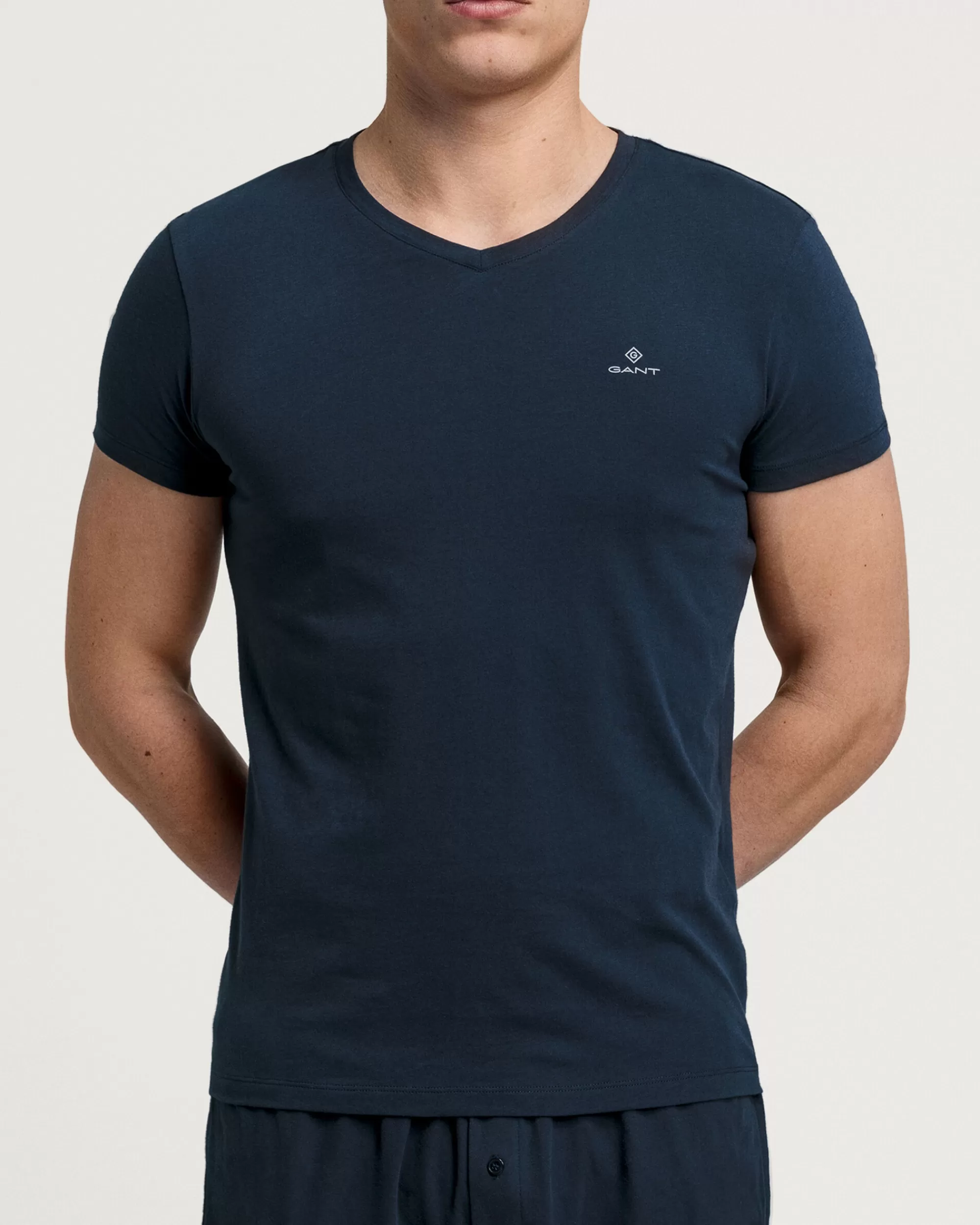 Alusvaatteet^GANT T‑Paita V‑Paantie (2 Kpl) Navy / White