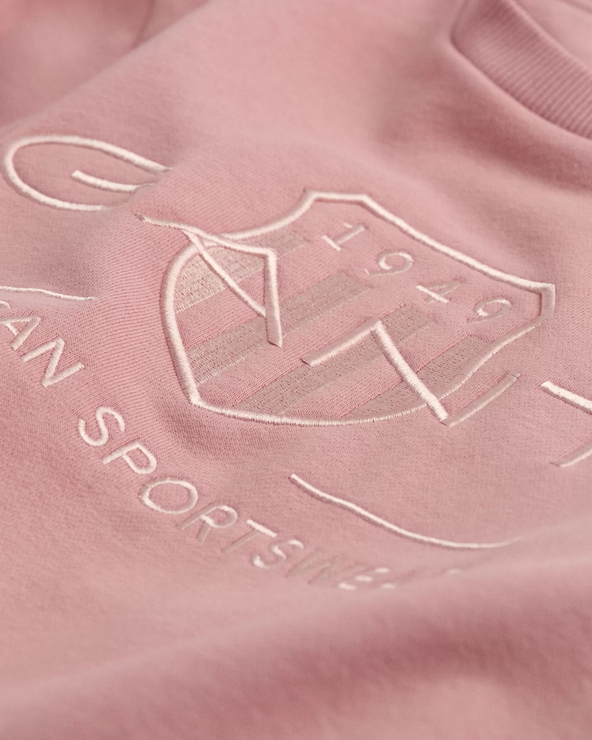 Hupparit & Collegepaidat^GANT Yksisavyinen Archive Shield ‑Collegepaita Faded Pink Melange